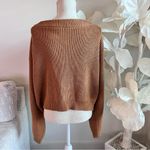 Self Portrait Diamanté Embellished Knit Tan Wool And Cotton Mix Cardigan Brown Size XL Photo 7