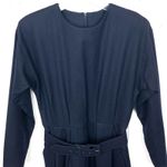 Lands' End Vintage  Wool Crewneck Dress Belted Knee Length Polyester Lined Skirt 8 Photo 10