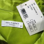 Equipment NWT Slim Signature in Citron Satin Silk Button Down Shirt M $238 Photo 2
