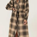 Joie  Gray Plaid Button Down Shirt Dress SMALL
Flannel Cotton Western Orig. $300 Photo 0