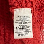 Anthropologie Knitted & Knotted Knit Lace Hem Sweater Coral Orange Size Small Photo 8