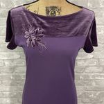 carole little  Purple Velvet Mesh Maxi Dress Photo 1