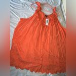 Torrid NWT  Plus Sized Bright Coral Orange Eyelet Ruffle Tank Top Blouse SIZE 5X Photo 6