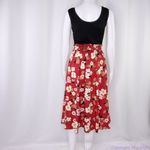 Kate Spade NWT botanical garden cotton midi skirt, Red and white Photo 7