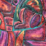 Vintage Diana Marco Shirt Abstract Print Purple Silk Button Up Long Sleeve Size 14 Photo 7