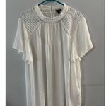 Torrid Womens Georgette Blouse Size 2X White Flowy Lightweight Neutral Office Photo 0