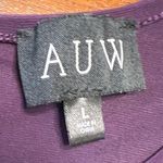 AUW  size Large sleeveless shirt; plum purple with gold accent; never worn Photo 2