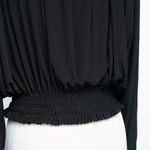 Norma Kamali . New! Black Turtle Peasant Top Photo 11