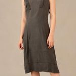NWOT Mint Velvet Bow Tie Grey Sleeveless Midi Dress US 4 UK 8 Gray Photo 0