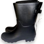A New Day Women's Black Vicki Mid Calf Rain Boots Size 6 Photo 1