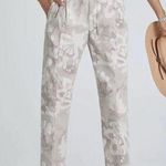 Anthropologie  Pants Womens 25 Beige Linen Pleated Floral Boho Cottagecore Photo 0