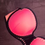 Victoria's Secret Size 34C Pink and Black Strapless Color-block Swim Top Photo 3