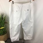 CHAPS Ralph Lauren White Cotton Capri Cargo Pants 10 Photo 2