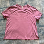 Lululemon Rose Blush Pink Purple Classic Fit Cotton Blend T Shirt W3FGDS Size 2 Photo 0