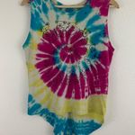 Grateful Dead Rainbow Tie Dye Teddy Bear Spiral High Low Hem Muscle Tee Tank Top Photo 0
