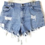Wrangler Distressed Hi-Rise Mom Cut-Off Shorts Size 12 Photo 0