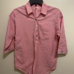 Aerie Womens Shirt XS Bust 34” Pink White Thin Vertical Stripes Western Cowgirl Photo 6