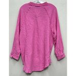 Aerie  Pool to Party Gauze Coverup Shirt Small Pink Button Down Front Shirt Top Photo 3