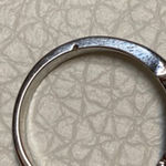 None Silver Band Heart Shaped Red Stone With White Stones Engagement Ring Size 7 Photo 5