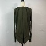 Free People  We the Free Catalina Thermal Knit Top in Dark Military Green Size S Photo 9