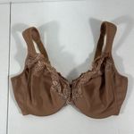 GLAMORISE 34G Bra Low Cut WonderWire Lace Bra Padded Underwire Wide Strap Brown Size undefined Photo 2