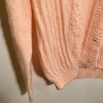 FRNCH Paris V-Neck Pointelle Cardigan Pink Pearl Photo 5