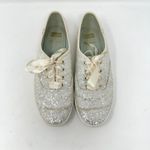 Keds‎ x Kate Spade Glitter Wedding Sneakers Ivory Size 8 Tan Photo 3