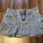 PacSun Pleated Low Rise Denim Mini Skirt 26 Size Photo 0