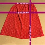 Maggy London VINTAGE 1980'S RED AND TAN SILK MIDI SKIRT (10) Photo 6