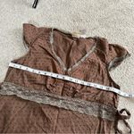 Ruff Hewn  Women’s Y2K Coquette Girl Babydoll V-Neck Top Lace Trim in Brown M Photo 7