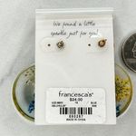 Francesca's  Gold Tone Pressed Flowers Dangle Post Earrings Pierced Pair Photo 5