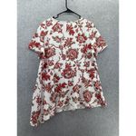 Dennis Basso  Women's Blouse Asymmetrical Hem Floral Plus Size 1X Peplum Photo 1