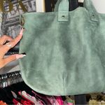 Clare V Boho Messenger Suede Top Handle Shoulder Bag Olive Green Photo 6