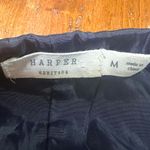 Harper Heritage  Navy Blue Corduroy Lined Mini Skirt Floral Embroidery Womens M Photo 3