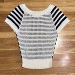 Aerie  Short Sleeve Striped Knit Top - Size S Photo 70
