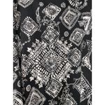 Coldwater Creek  Black Flowy Cotton Maxi Skirt Sz L Abstract Cottagecore Prairie Photo 1