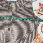 Good Luck Gem  Versona large womens soft taupe striped shorts romper sleeveless Photo 5