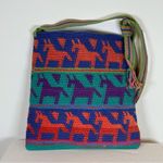 NWT Guatemala Hand Woven Bag Adjustable Strap Crossbody or shoulder Colorful Red Photo 4