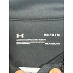 Under Armour  Quarter Zip Pullover Medium Black Dry Fit Workout Gym Running Photo 5