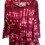 French Laundry  red tie dye long sleeve thermal shirt size large Photo 0