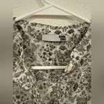 ANINE BING  Black White Floral Button Down Tunic Blouse M EUC Photo 1