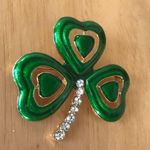 Shamrock Pin Brooch Austrian Crystals St Patricks Photo 3