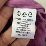 SEA Micah Solid Ramie Flutter Sleeve Dress Women's SIZE MEDIUM Style #SEAAA21892 Purple Photo 7