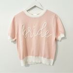 Queen of Sparkles Bride Script Pink Sweater Size Small S Photo 1
