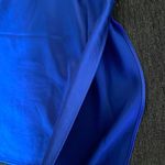 EXPRESS Royal Blue Satin Dress Photo 6