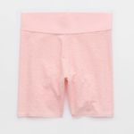 Aerie  Light Pink SMOOTHEZ Lace High Waist Bike Short Underwear Panties - size XL Photo 8