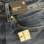 EXPRESS NWT  90’s Mid Rise Ankle Boot Wide Leg Dark Distressed Denim Women’s 0 Photo 6