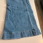 Paige  Leenah Wide Leg Button Fly Jeans Light Wash Distressed Size 26 Photo 1