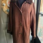 Neiman Marcus Vintage  faux suede fur button down plush maxi coat, size medium Photo 0