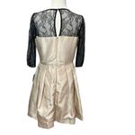 Taylor Dress Women 6 Black Champagne Lace Pleated A Line Formal Cocktail Holiday Photo 5